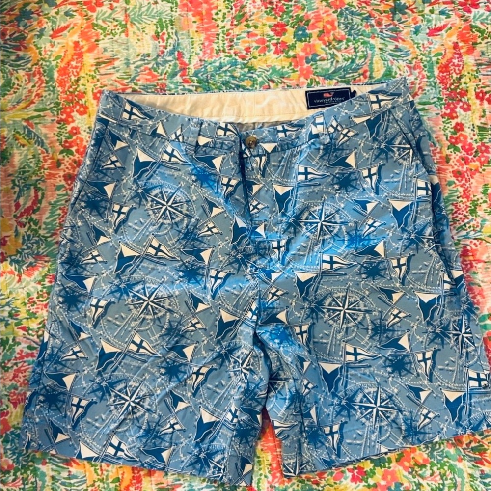 Vineyard Vines Blue Compass Board Shorts